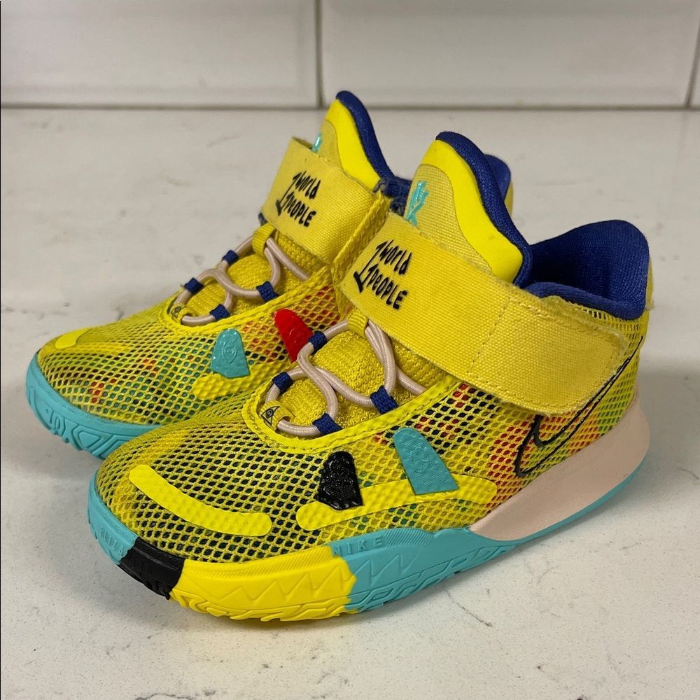 2021 Nike Kyrie 7 Td '1 World 1 People' Ct4980 700 Size 8c Yellow Strike